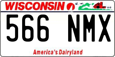 WI license plate 566NMX