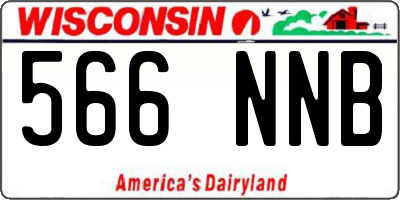 WI license plate 566NNB