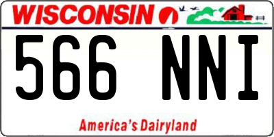 WI license plate 566NNI