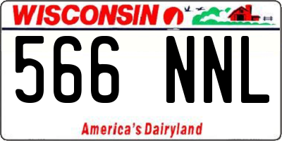WI license plate 566NNL