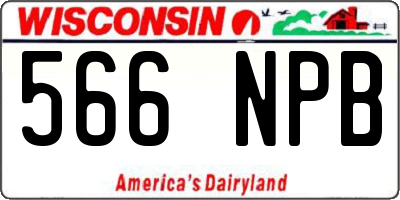WI license plate 566NPB