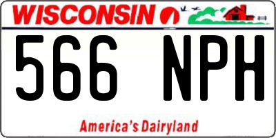 WI license plate 566NPH