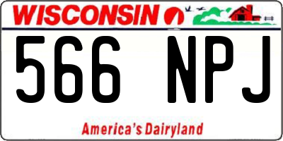 WI license plate 566NPJ