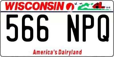 WI license plate 566NPQ