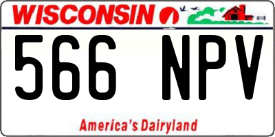WI license plate 566NPV