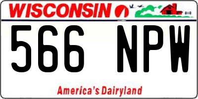 WI license plate 566NPW