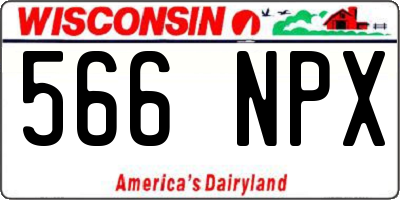 WI license plate 566NPX