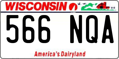WI license plate 566NQA
