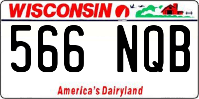 WI license plate 566NQB