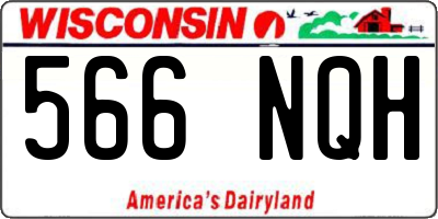 WI license plate 566NQH