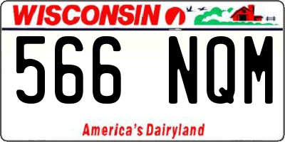WI license plate 566NQM