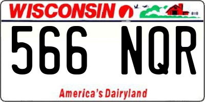 WI license plate 566NQR