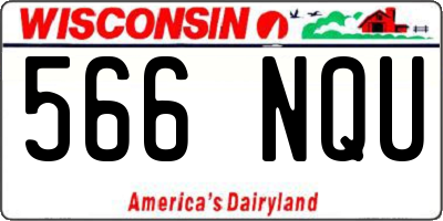 WI license plate 566NQU