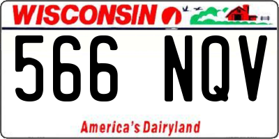 WI license plate 566NQV