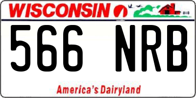 WI license plate 566NRB
