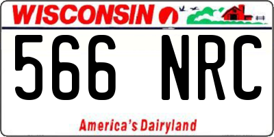 WI license plate 566NRC
