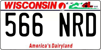 WI license plate 566NRD