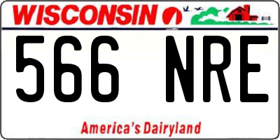 WI license plate 566NRE