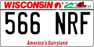 WI license plate 566NRF