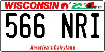WI license plate 566NRI