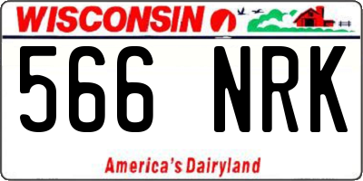 WI license plate 566NRK