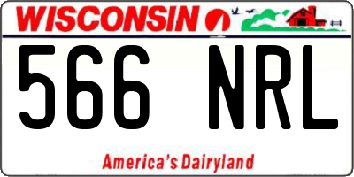 WI license plate 566NRL