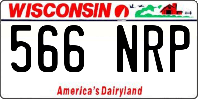 WI license plate 566NRP