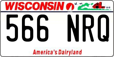 WI license plate 566NRQ