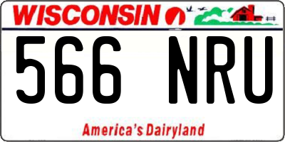 WI license plate 566NRU