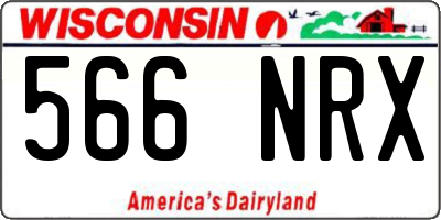 WI license plate 566NRX