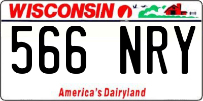 WI license plate 566NRY
