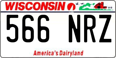 WI license plate 566NRZ