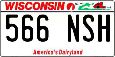 WI license plate 566NSH