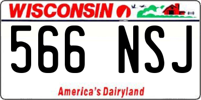 WI license plate 566NSJ