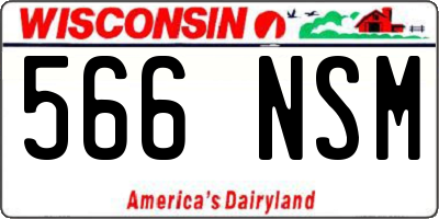WI license plate 566NSM