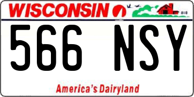 WI license plate 566NSY
