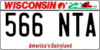 WI license plate 566NTA