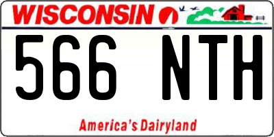 WI license plate 566NTH