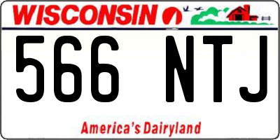 WI license plate 566NTJ