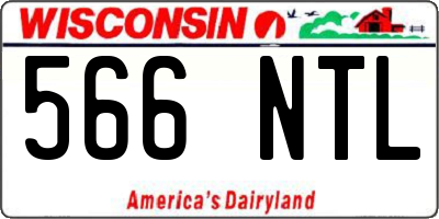WI license plate 566NTL