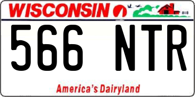WI license plate 566NTR
