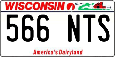 WI license plate 566NTS