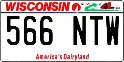 WI license plate 566NTW