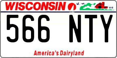 WI license plate 566NTY