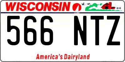 WI license plate 566NTZ