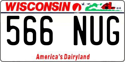 WI license plate 566NUG