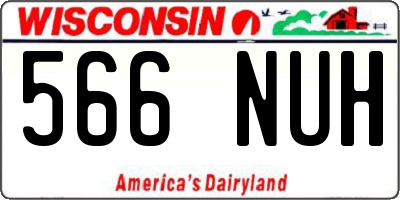 WI license plate 566NUH