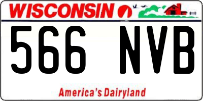 WI license plate 566NVB