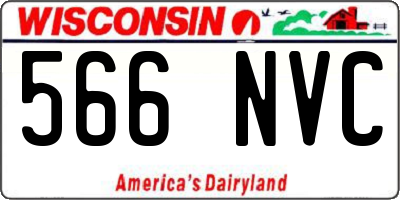 WI license plate 566NVC