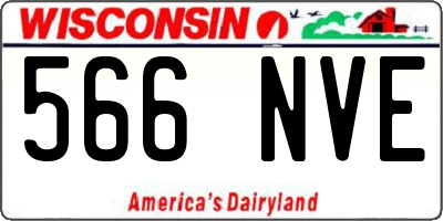 WI license plate 566NVE